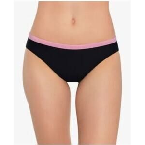 SALT + COVE Juniors' Binding Hipster Bikini Bottoms Black Small